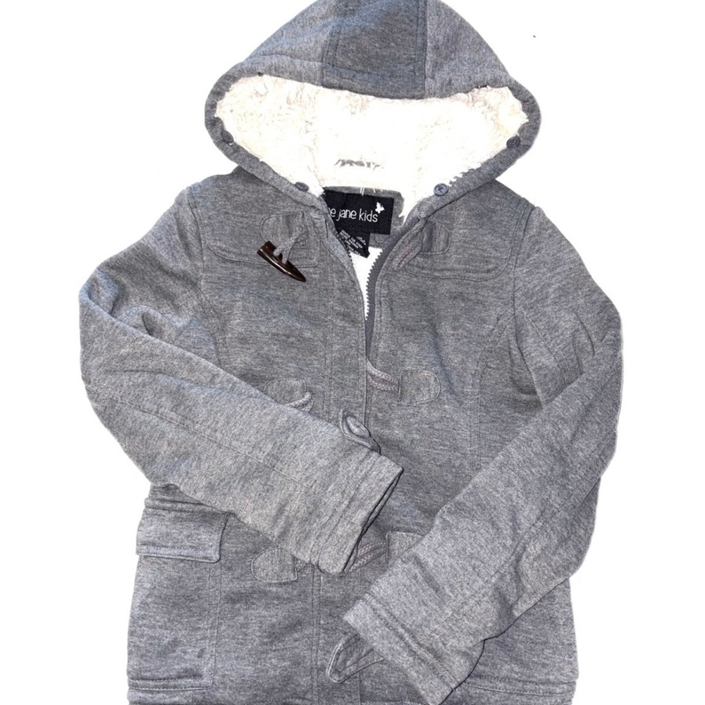 Cozy Gray Hooded Kids Jacket